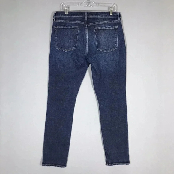 FRAME Le Garcon Size 31 Ankle Slim Boyfriend Jeans Mid Rise Distressed Crop - Picture 4 of 16
